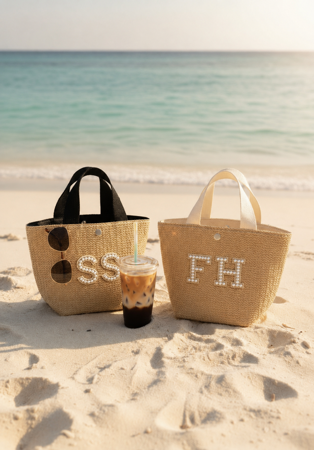 Personalised Midi Beach Bag - BLACK